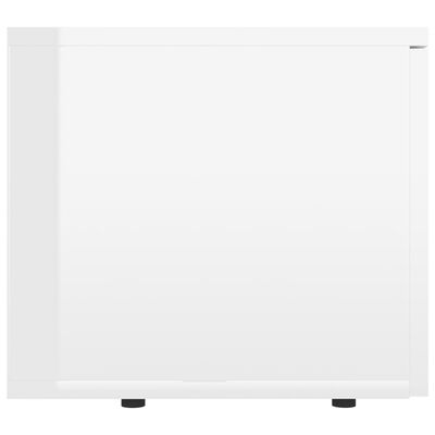 vidaXL Szafka pod TV, biała, wysoki połysk, 80x34x30 cm, płyta wiórowa