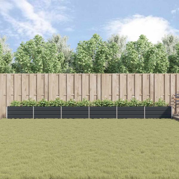 vidaXL Donica Antracyt 195 x 100 x 45 cm Stal Galwanizowana