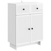 vidaXL Bufet Biały wysoki połysk 66 x 34,5 x 90 cm Drewno inżynieryjne