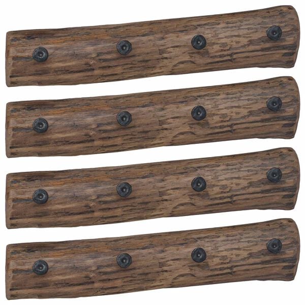 vidaXL Wieszak Brązowy 50 x 8 x 12 cm Lite Drewno Recyklingowe