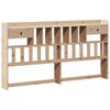 vidaXL Ł&oacute;żko z regałem, bez materaca, 180x200 cm, lite drewno sosnowe