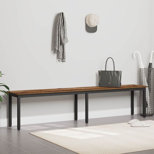 vidaXL ławka Stare drewno 200 x 35 x 45 cm Materiał drewnopochodny