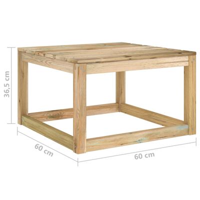 vidaXL Ogrodowe stoliki z palet, 2 szt., 60x60x36,5 cm, drewno sosnowe