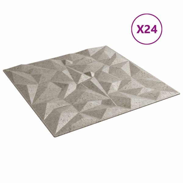 vidaXL Panele ścienne 24 pcs Beton ametystowy 50 x 50 cm Pianka XPS