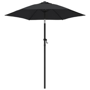 vidaXL Parasol, czarny, 200 x 224 cm, aluminium