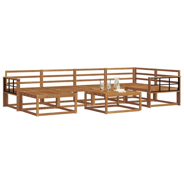 vidaXL Zestaw sof na zewnątrz 7 pcs Naturalny Lite Drewno Akacji