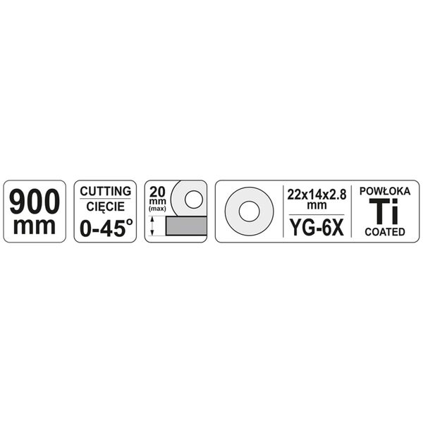 YATO Przecinarka do płytek, 900 mm, stal