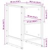 vidaXL Stolik nocny Stare drewno 39.5 x 30 x 50 cm