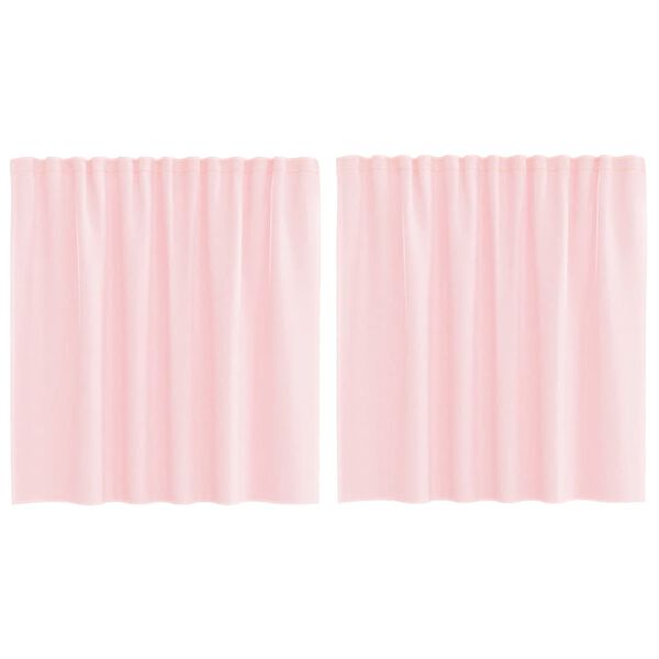 vidaXL Zasłony woalowe z kieszeniami na drążek 2 szt. Jasnoróżowe