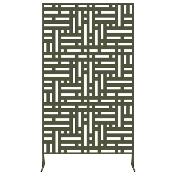 vidaXL Ekran prywatności Oliwkowy Stal