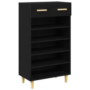 vidaXL Szafka na buty 60 x 35 x 105 cm Drewno inżynieryjne Czarny dąb