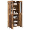 vidaXL Highboard Montowane na ścianie Stare drewno 69,5 x 34 x 180 cm