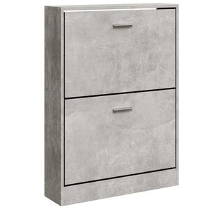 vidaXL Szafka na buty, szarość betonu, 59x17x81 cm