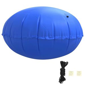 vidaXL Poduszka basenowa na zimę niebieski &Oslash; 220 x 140 cm PVC