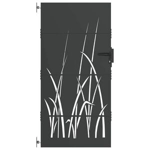 vidaXL Brama ogrodowa Czarny 85 x 200 cm Stal Malowana Proszkowo