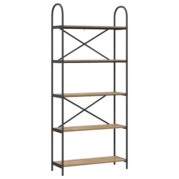 vidaXL P&oacute;łka na książki Dąb rzemieślniczy 80 x 30 x 183 cm