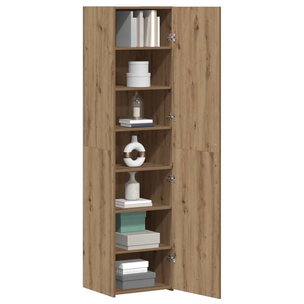 vidaXL Highboard 2 pcs Dąb rzemieślniczy 45 x 42,5 x 185 cm