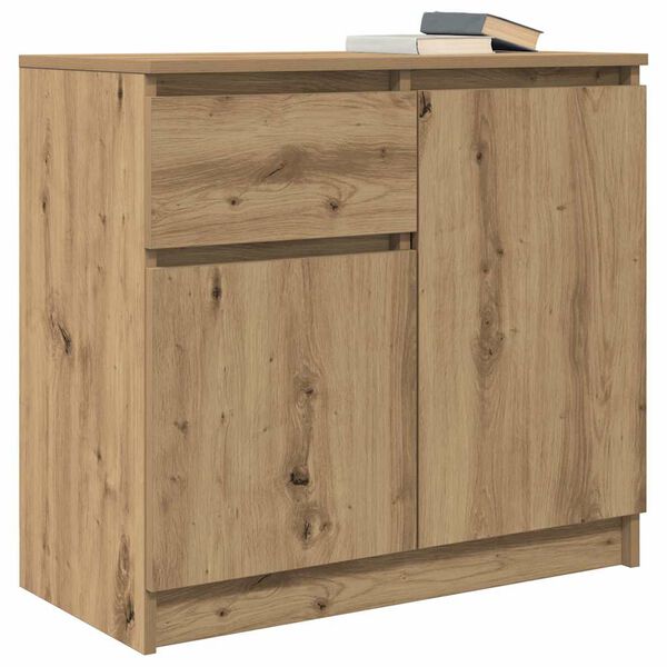 vidaXL Komoda z szufladą Artisan Oak 71x35x65 cm Drewno klejone