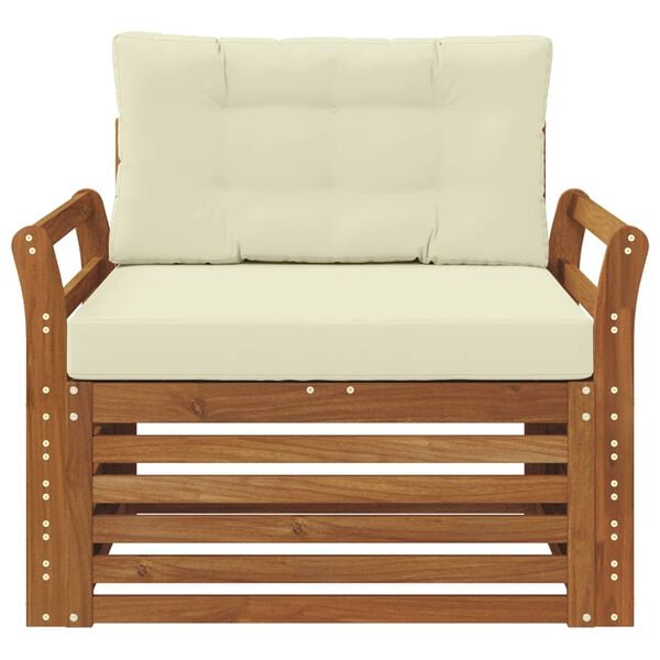 vidaXL Zestaw sof na zewnątrz Lite drewno akacjowe i poliester