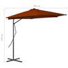 vidaXL Parasol ogrodowy na stalowym słupku, terakota, 300x230 cm