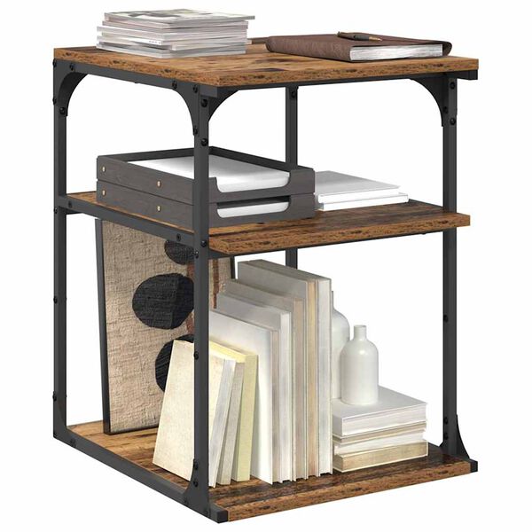 vidaXL Stojak na drukarkę Stare drewno 43 x 48 x 64 cm