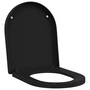 vidaXL Deska toaletowa Czarny 48 x 36,5 x 4,5 cm polipropylen