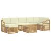 vidaXL Zestaw sof na zewnątrz 8 pcs Biały i kremowy 59 x 59 x 37 cm