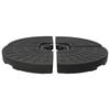 vidaXL Podstawa pod parasol w formie wachlarza, 4 elementy, czarna