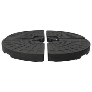 vidaXL Podstawa pod parasol w formie wachlarza, 4 elementy, czarna