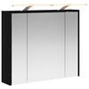 vidaXL Szafka z lustrem do łazienki Czarny Dąb 73,5 x 16 x 62,5 cm