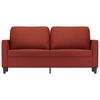 vidaXL 2-osobowa sofa, winna czerwień, 140 cm, sztuczna sk&oacute;ra