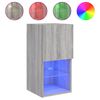 vidaXL Szafka pod telewizor z LED, szary dąb sonoma, 30,5x30x60 cm
