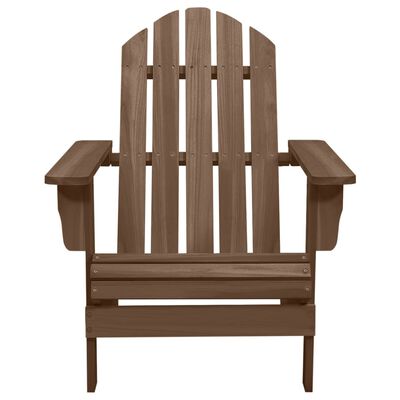 vidaXL Krzesło ogrodowe Adirondack ze stolikiem, jodłowe, brązowe