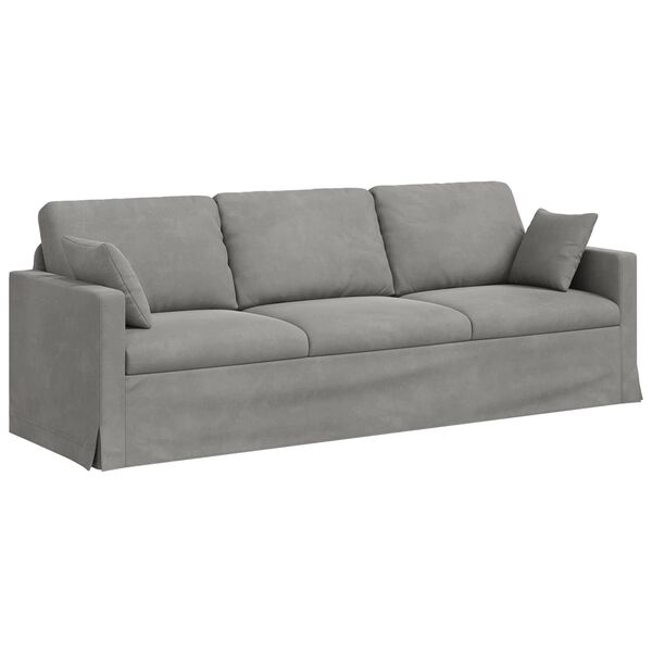 vidaXL Sofa 2 pcs Jasnoszary 228 x 78 x 80 cm Aksamit