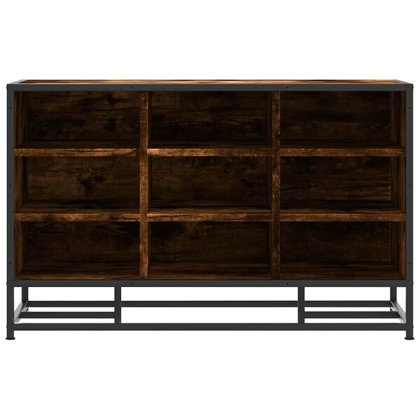 vidaXL Ławka z miejscem na buty, przydymiony dąb, 84x40x53,5 cm