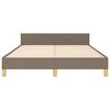 vidaXL Rama ł&oacute;żka bez materaca, taupe, 140x190 cm, obita tkaniną