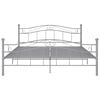 vidaXL Rama ł&oacute;żka, szara, metalowa, 200 x 200 cm