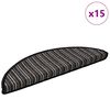 vidaXL Samoprzylepne maty na schody 15 pcs Antracyt 56 x 17 x 3 cm