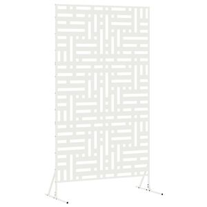 vidaXL Ekran prywatności 100 x 50 x 180 cm Stal Biały