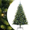 vidaXL Sztuczna Choinka Składana na Święta 300 LED zielony 210 cm