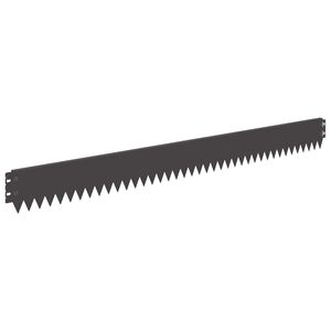 vidaXL Krawężnik do trawnika 20 szt. 103 x 10 cm Stal Czarny