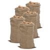 vidaXL Worki jutowe, 5 szt., 65x135 cm, 100% juta, 340 g/m&sup2;