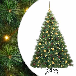 vidaXL Sztuczna choinka z 300 diodami LED Zielony 180 cm PE i PVC