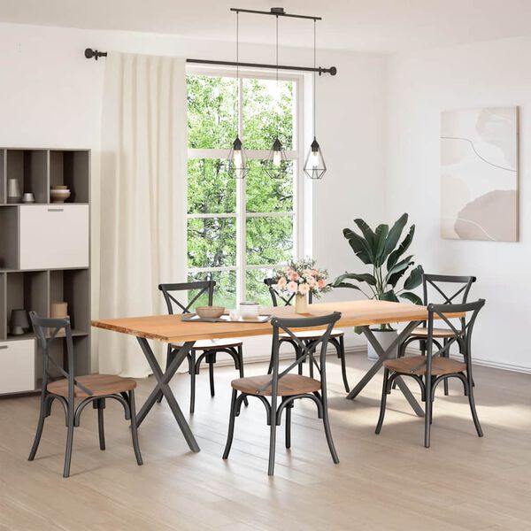 vidaXL Nogi do stołu jadalnego w kształcie litery X 2 szt. Antracyt 90x(72-73) cm Stal