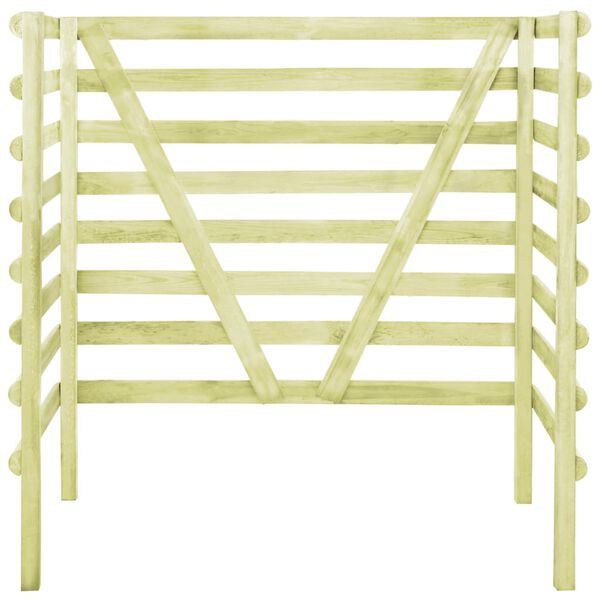 vidaXL Osłona na 2 kosze na śmieci, zielona, 140x80x150 cm, drewno