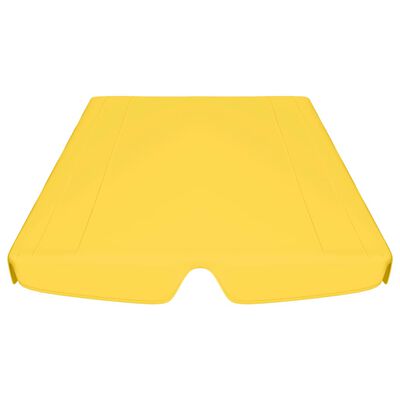 vidaXL Zadaszenie do huśtawki ogrodowej, żółte, 188/168x145/110 cm
