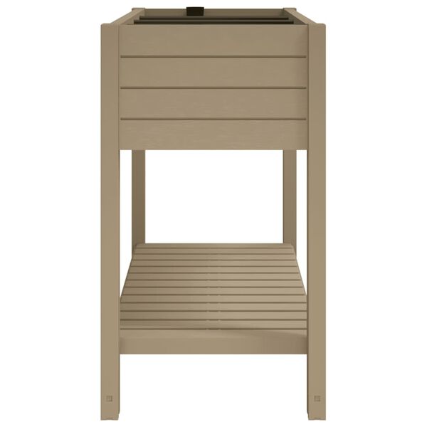 vidaXL Donica do podwyższonej rabaty, jasnobrązowa, 110x45x79 cm, PP