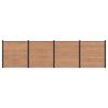 vidaXL Zestaw ogrodzeniowy 4 szt. 699 x 186 cm WPC i aluminium brązowy