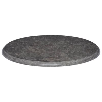 vidaXL Blat do stołu, czarny, Ø60 x 2,5 cm, marmur