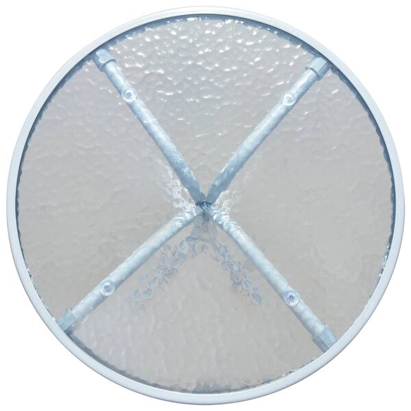 vidaXL Stolik bistro, szary, 50x71 cm, stalowy